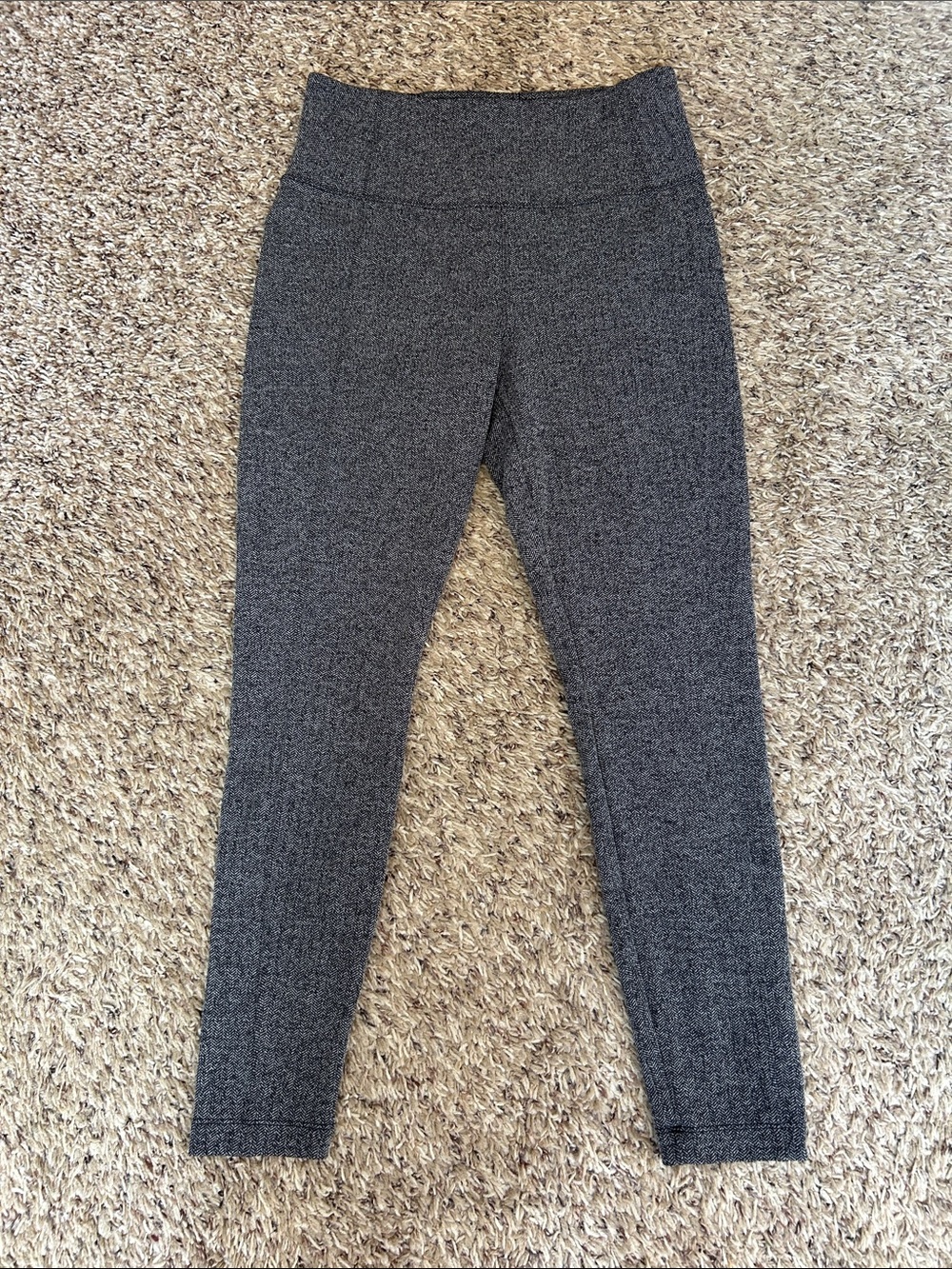 Athleta DELANCEY HERRINGBONE TIGHT Heather Charcoal High-Waist Ponte Leggings